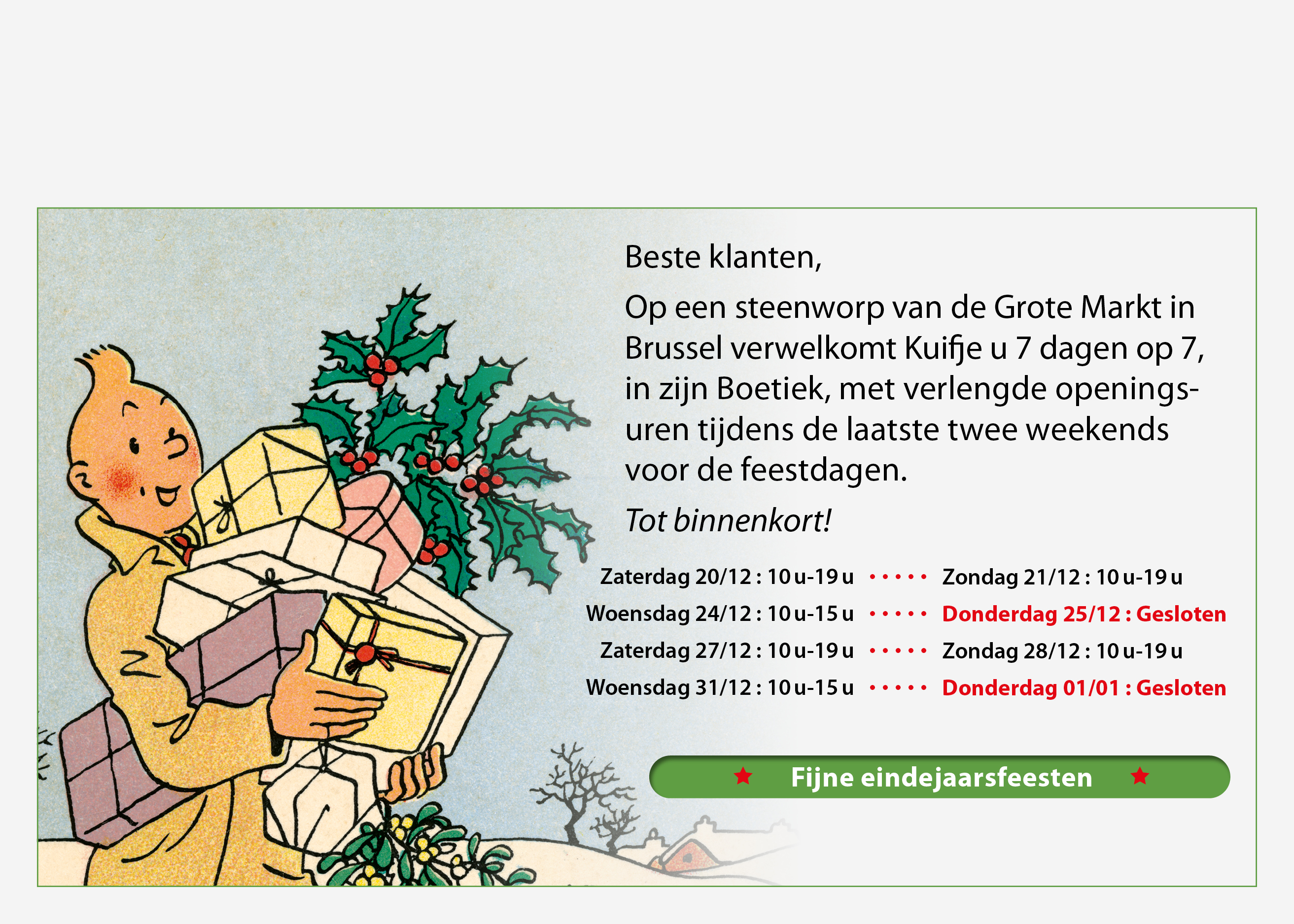 Kuifje Boetiek - openingsuren 